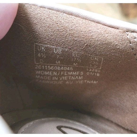 Clarks Artisan Ballet Flats Blush Pink Leather Women's Size 7 Slip-on Shoes - Picture 8 of 9